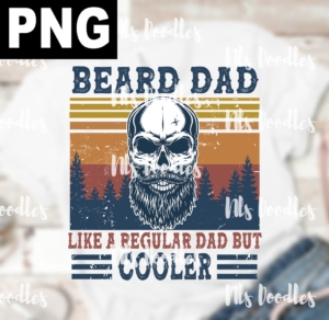 beard dad like a regular dad but cooler-PNG DIGITAL DOWNLOAD for sublimation or screens