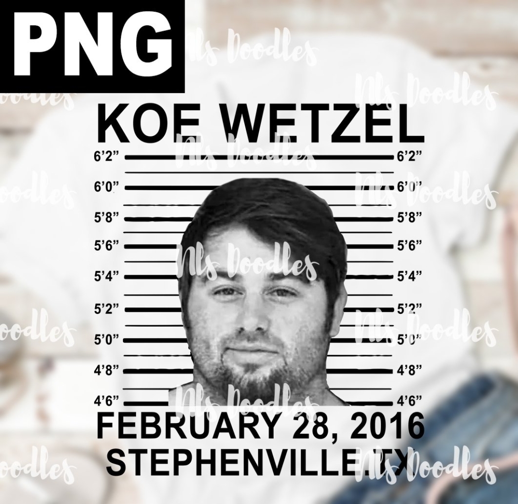 Koe wetzel February 28, 2016 txmugshotPNG DIGITAL DOWNLOAD for
