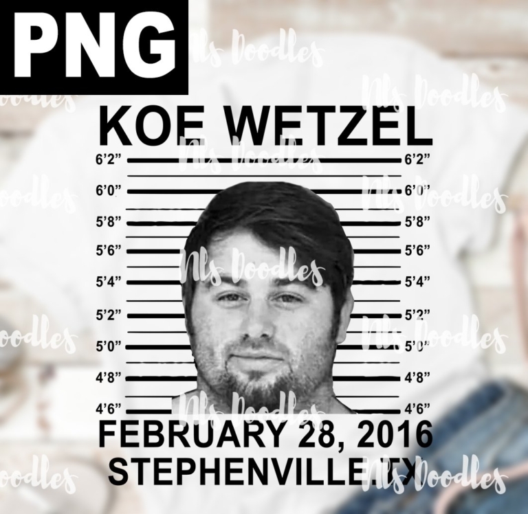 Koe wetzel February 28, 2016 tx-mugshot-PNG DIGITAL DOWNLOAD for ...