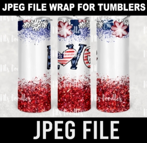Love Usa-floral-JPEG DIGITAL DOWNLOAD for sublimation or screens