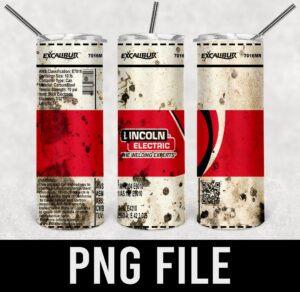 Lincoln electric the welding experts for tumbler label -PNG  jpeg file