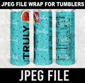 truly tropical punch tumbler label wrap-jpeg DIGITAL DOWNLOAD for sublimation or screens