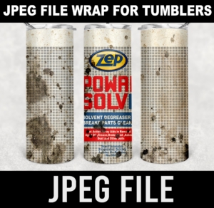 zep power solv2 -wrap label for tumbler-JPEG DIGITAL DOWNLOAD for sublimation
