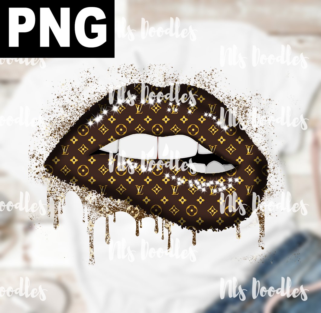 dripping lips lv-PNG DIGITAL DOWNLOAD for sublimation or screens – Nls ...