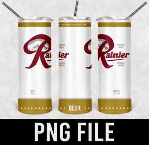 rainier beer-PNG DIGITAL DOWNLOAD for sublimation or screens