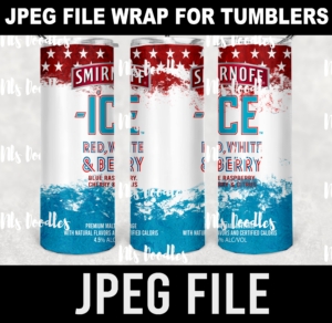 smirnoff ice + red white and berry for tumbler-jpeg DIGITAL DOWNLOAD for sublimation or screens