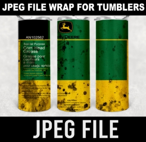 jhon deere corn head grease label for tumbler-jpeg  DIGITAL DOWNLOAD for sublimation or screens