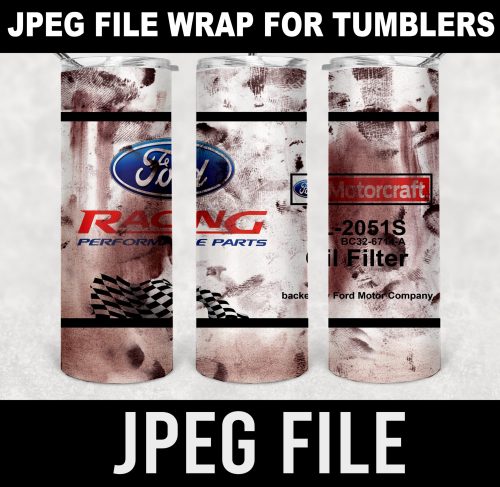 ford racing dirty-motocraft oil filter-jpeg DIGITAL DOWNLOAD for sublimation or screens