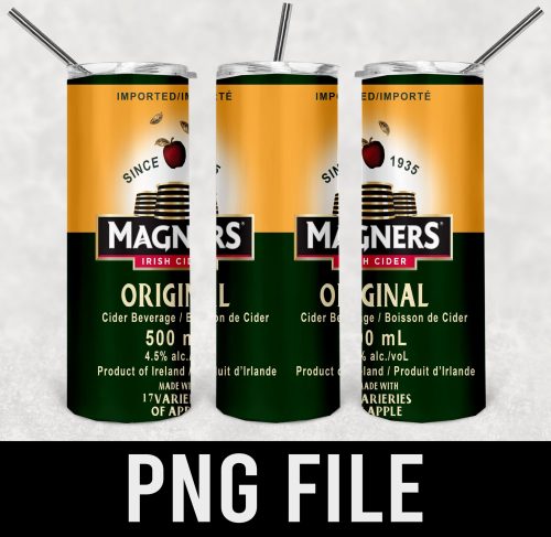 Magners beer label for tumbler-PNG DIGITAL DOWNLOAD for sublimation or screens