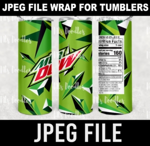mtn dew label-jpeg DIGITAL DOWNLOAD for sublimation or screens