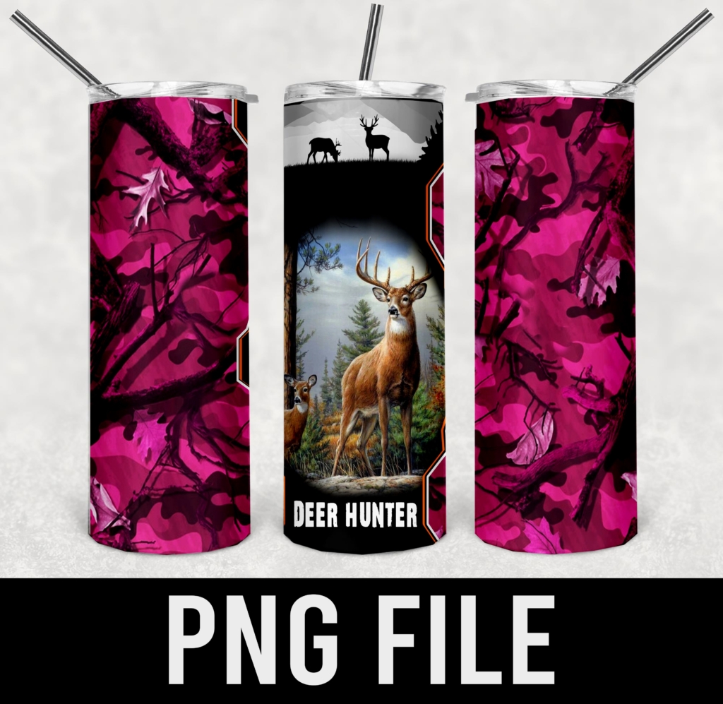 Deer hunter-20oz PNG DIGITAL DOWNLOAD for sublimation or screens