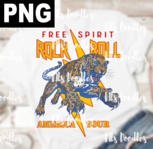 free spirit rock roll america tour-leopard vintage-PNG DIGITAL DOWNLOAD for sublimation or screens