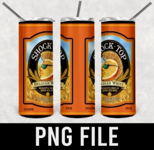 Shock Top Belgian white beer label for tumber-PNG DIGITAL DOWNLOAD for sublimation or screens