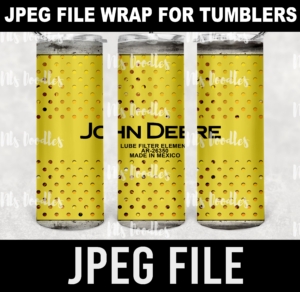 john deere lube filter element label wrap jpeg for tumbler-JPEG DIGITAL DOWNLOAD for sublimation or screens