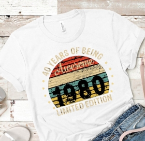40 Years of been awesome 1980-PNG DIGITAL DOWNLOAD for sublimation or screens