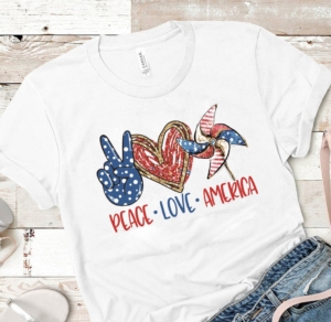 Peace Love America 4th of July