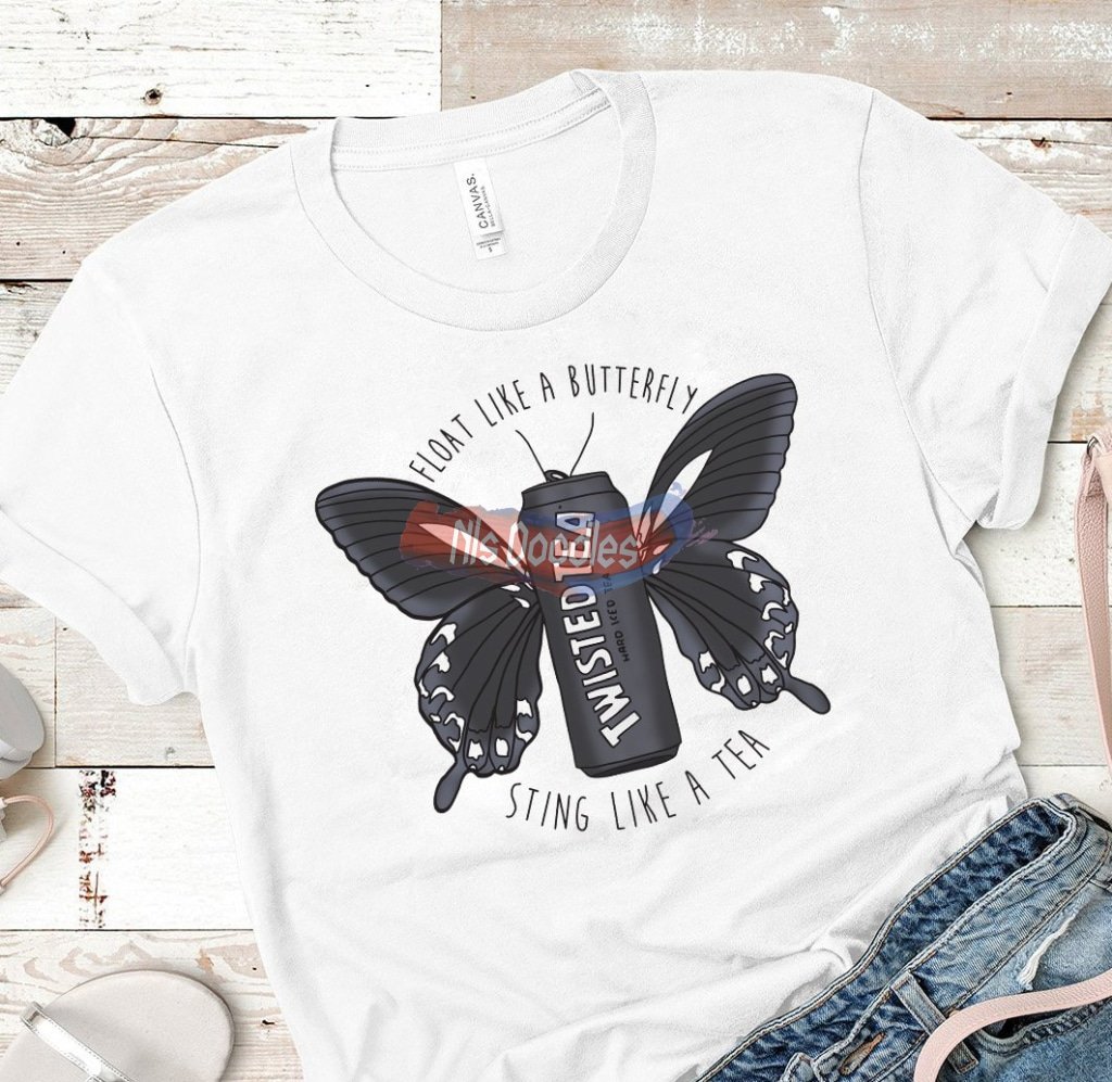 Float Like A Butterfly Sting Tea -Png Digital Download For Sublimation Or Screens Design