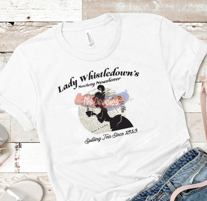 Lady Whistledowns Spilling Tea Since 1813 Png Digital Download For Sublimation Or Screens Design