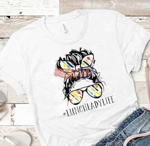 Lunchlady Life Messybun-Png Digital Download For Sublimation Or Screens Design
