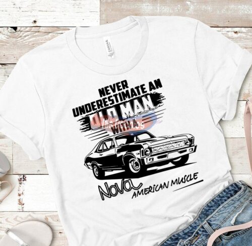 Never Underestimate An Old Man With A Nava American Muscle-Svg-Png Digital Download For Sublimation
