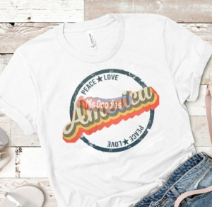Peace Love America Design