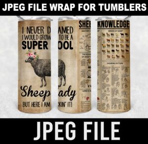 sheep knowledge-i never dreamed i would grow up to be a super cool sheep lady-PNG DIGITAL DOWNLOAD for sublimation or screens