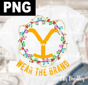 wear the brand yellostone-christmas-PNG DIGITAL DOWNLOAD for sublimation