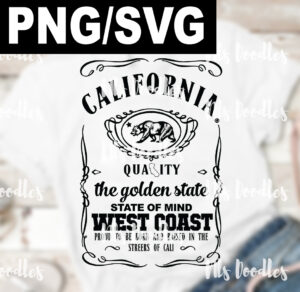 California Jack Daniels style-PNG/SVG DIGITAL DOWNLOAD for sublimation