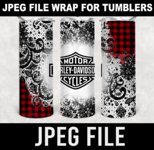 harley davidson-red buffalo plaid-jpeg- DIGITAL DOWNLOAD for sublimation