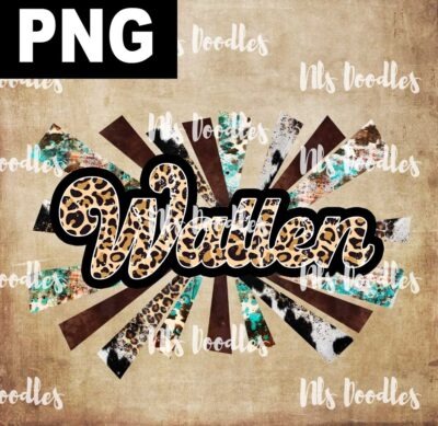 wallen-native leather cowhide and leopard sun rayes-PNG DIGITAL DOWNLOAD for sublimation or screens