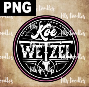 koe wetzel - round logo-PNG DIGITAL DOWNLOAD for sublimation or screens
