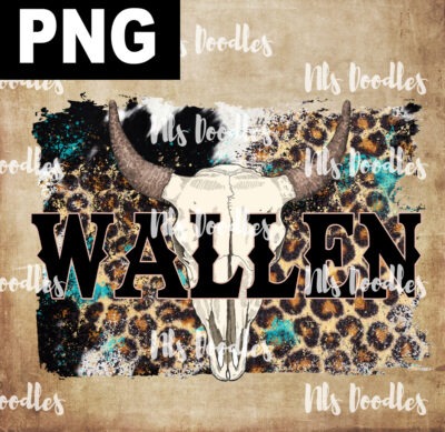 wallen-cowhide cow skull-PNG DIGITAL DOWNLOAD for sublimation or screens