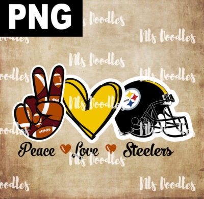 peace love steelers-PNG DIGITAL DOWNLOAD for sublimation or screens