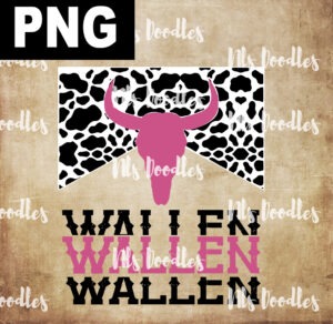 Wallen Pink Cowskull -PNG DIGITAL DOWNLOAD for sublimation or screens