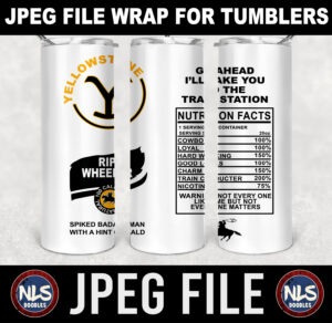 rip wheeler label for tumbler-jpeg  DIGITAL DOWNLOAD for sublimation or screens
