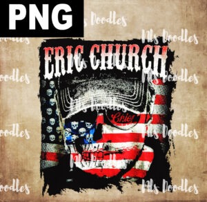 eric church skull us flag -PNG DIGITAL DOWNLOAD for sublimation or screens