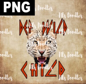 def wild child-leopard-PNG DIGITAL DOWNLOAD for sublimation or screens