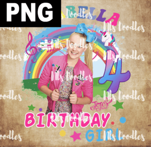 jojo birthday girl PNG File DIGITAL DOWNLOAD for sublimation or screens