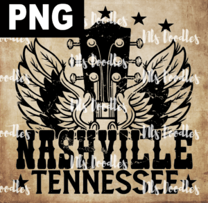 nashville tessesse wings and music PNG File DIGITAL DOWNLOAD for sublimation or screens