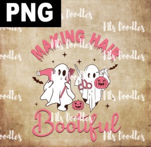 making hair booteiful-ghost-PNG File DIGITAL DOWNLOAD for sublimation or screens