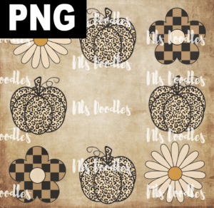 leoaprd daisy pumpkins-PNG File DIGITAL DOWNLOAD for sublimation or screens