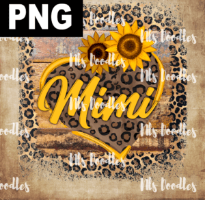 mimi sunflower-PNG File DIGITAL DOWNLOAD for sublimation or screens