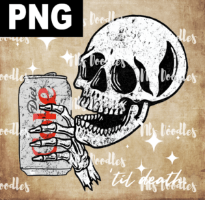 skull dite coke-PNG File DIGITAL DOWNLOAD for sublimation or screens