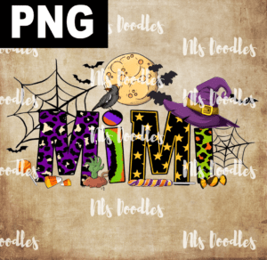 mimi witch-PNG DIGITAL DOWNLOAD for sublimation or screens
