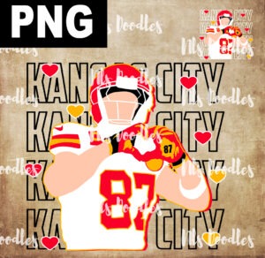 travis kelce heart-sticker faceless-Kansas City-PNG File DIGITAL DOWNLOAD for sublimation or screens - Copy