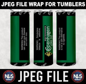 Copenhagen Long Cut Wintergreen-20oz tumbler wrap-jpeg- DIGITAL DOWNLOAD for sublimation and waterslide
