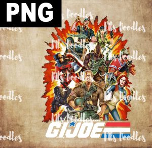 g.i.joe a real American hero-vintage cartoon-PNG File DIGITAL DOWNLOAD for sublimation or screens - Copy