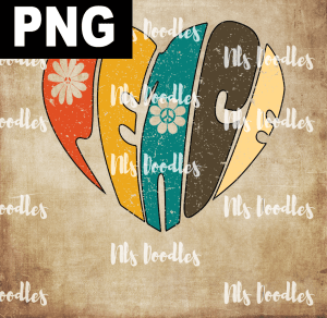 Colorful Heart  PNG DIGITAL DOWNLOAD for sublimation or screens