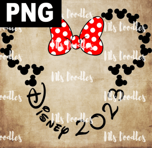 DISNEY 2023 MINI MOUSE GIRL  PNG DIGITAL DOWNLOAD for sublimation or screens