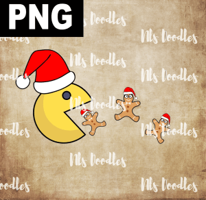 EATING COOKIES  PNG DIGITAL DOWNLOAD for sublimation or screens